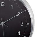 Moderne Wanduhr in Schwarz-Silber-Optik Ø30 cm