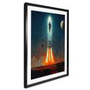 Póster Heine - Hacia el espacio - Lanzamiento de cohetes - Astro Crucero