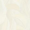 Ikke-vævet tapet Isabelle Golden Canopy White Cream Grey - palmeblade jungle metallic gang