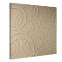 Cuadro Lienzo Anillos abstractos beige - Grande - Cuadrado