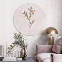 Billede Blomster Illustration - Forget-me-not - Goed Blauw - Alu-Dibond Round