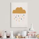 Lærredsprint - Munter regn i pastelfarver - Lisboa