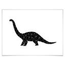 Póster Nouveauprints - Dinosaurio geométrico Diplodoccus