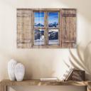 Trompe L'oeil op glas - Alpenpanorama
