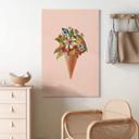 Lienzo Frida Floral Studio - Cucurucho de helado floral
