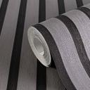 papel pintado 3D no tejido gris negro mate - papel pintado moderno con aspecto de panel de madera escandinavo
