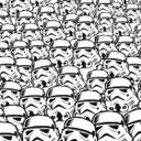 Vlies Fototapete - Star Wars Stormtrooper Swarm - 250 x 280 cm