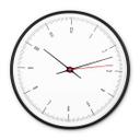 Klassische Wanduhr in Weiß-Schwarz-Optik Ø25 cm