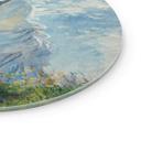 Glasbillede - Monet - Kvinde med parasol - Madame Monet og hendes søn - Rund