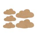 Set de nubes para decoración de habitaciones infantiles (5 piezas)