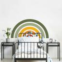 Wallsticker retro halvcirkel | regnbuefarver
