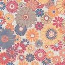 Retro tapet med blomster - blomstret Ikke-vævet tapet rød blå - vintage mønster tapet