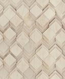 Ikke-vævet tapet i beige, grå rombe-illusion 3D-look moderne 