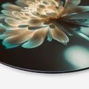 Billede Lysende blomsterhjerte - Treechild - rund – print på aluminium (Alu-Dibond)