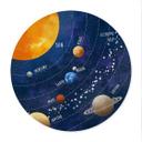 Plakat solsystem med planeter og sol - Cats & Dotz - Round