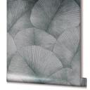 blomstret tapet, non-woven tapet Kumano sølv