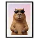 Poster Capybara cool avec lunettes de soleil
