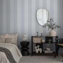Stribet tapet mellemgråt mørkegråt - Ikke-vævet tapet med struktur moderne & elegant
