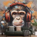 Fotomural DJ mono con auriculares - Magnusson