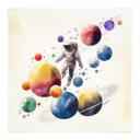 Tekstil plakat Heine - Flying Astronaut