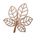 Decoración en madera caoba - hoja curva castaño