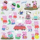 Muursticker set Peppa Pig 