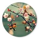 Plateau de table en verre -  Éveil du printemps - Rond