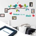 Muursticker Welkom bij ons thuis  incl. 5 Fotolijstjes