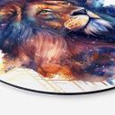 Vægcirkel Heine - Strong Lion – print på aluminium (Alu-Dibond)