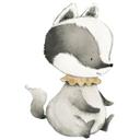 Sød grævling Wallsticker - Oliver Robins