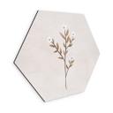 Sekskantet Billede Blomster illustration - Forget-me-not - Goed Blauw - Aluminium dibond