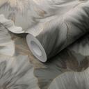 Non-woven tapet med grafiske mønstre i grøn