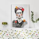 Póster Frida Kahlo retrato pop art - Jaszke