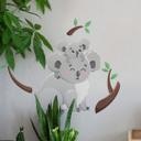 Muursticker Koala op de rug van papa