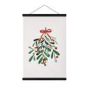 Póster de tela con muérdago navideño - Kristina