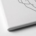 Lærredsprint - Line Art - Elskende, der holder hinanden i hånden - Lizde