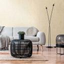 Cremefarvet linnedstrukturtapet - naturligt non-woven til hygge