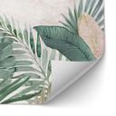 Selvklæbende stænkplade til køkken jungleblade grøn akvarel - Bloomery Decor