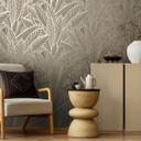Jungle tapet med bladmønster beige brun - eksotisk Ikke-vævet tapet moderne & elegant