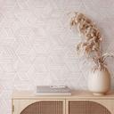 Non-woven tapet i grå 3D-træeffekt Geometrisk 