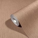 Ikke-vævet tapet med fine linjer og let struktur beige, rød ensfarvet