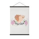Póster de tela Together Sisterhood Floral Hands