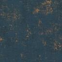 Papel pintado tejido-no tejido con aspecto de rafia azul dorado - papel pintado texturado metalizado - papel pintado texturado autoadhesivo