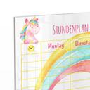 Tischaufsteller für Kinder - Stundenplan Einhörner - 30x20 cm