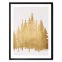 Póster Kubistika - Bosque de abetos dorados