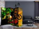 Screen room divider - Cykeltricks , 5-delt - 225x172 cm