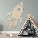 Decoración en madera cohete XXL - álamo