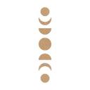 Decoración en madera fases lunares - MDF naturaleza (7 piezas)