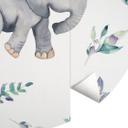 Tapet cirkel Sød babyelefant mellem boho-grene - UN Designs - vliesetapet/selvklæbende non-woven tap