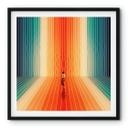 Póster mujer delante del fondo arco iris - Taudalpoi - Plaza